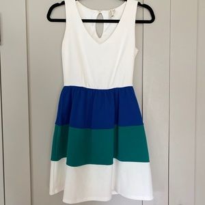 Pink Owl Color-block Dress